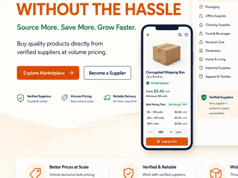 Bulkbridge: E-commerce platform. — web app screen 1