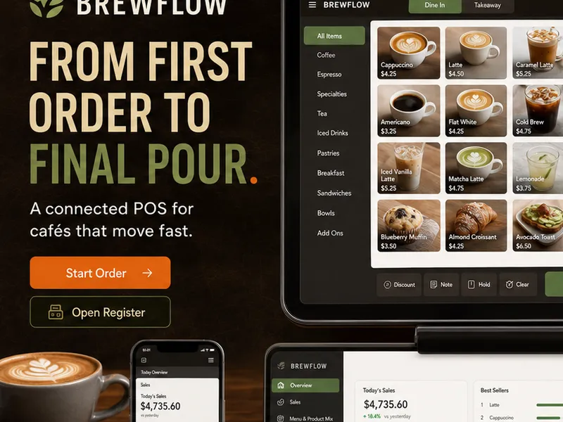 Cafepos: Custom application. — web app screen 1