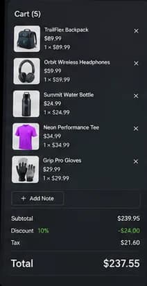 Commercia: one point-of-sale system for till, stock and end-of-day. — mobile app screen 1