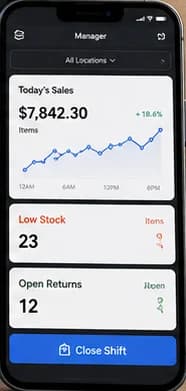Commercia: one point-of-sale system for till, stock and end-of-day. — mobile app screen 3