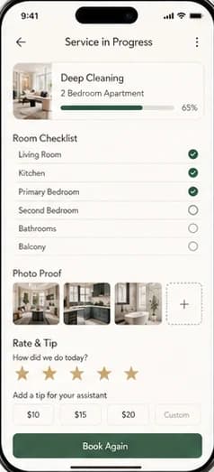 Conciera: Operations platform. — mobile app screen 3