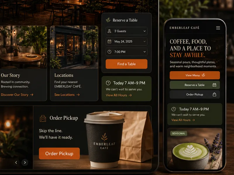 Emberleaf Café: Custom application. — web app screen 2
