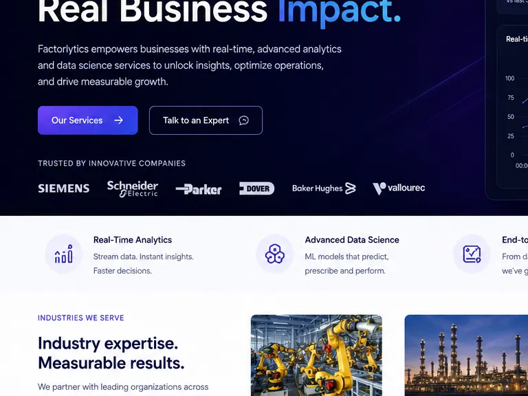 Factorlytics: Custom application. — web app screen 1