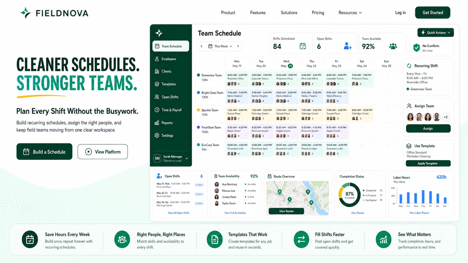 Fieldnova: Operations platform. — product interface