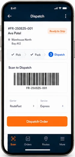 Fieldroute: E-commerce platform. — mobile app screen 1