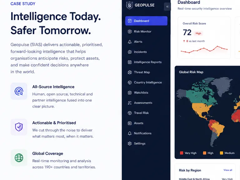 Geopulse: Operations platform. — web app screen 1