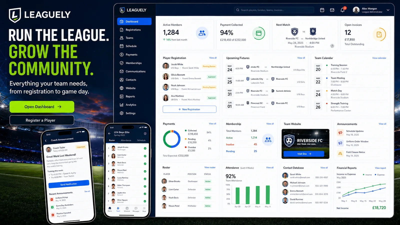 Leaguely: Game. — product interface