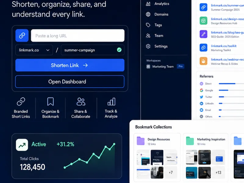 Linkmark: Social platform. — web app screen 1