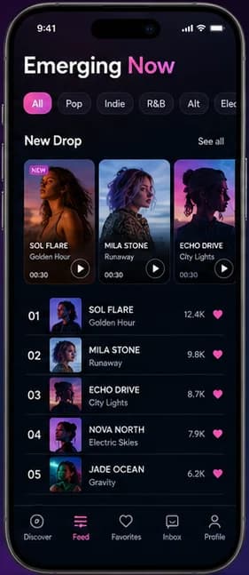 Mirrora: Media platform. — mobile app screen 2