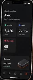 Nichely: IoT platform. — mobile app screen 1