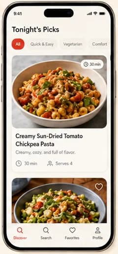 Recipa: Custom application. — mobile app screen 1