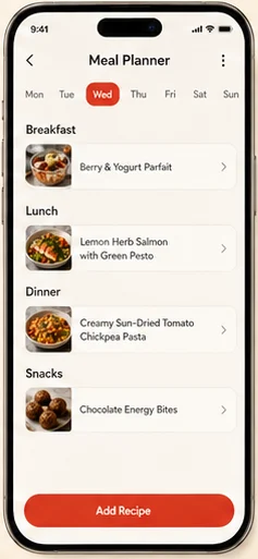 Recipa: Custom application. — mobile app screen 2