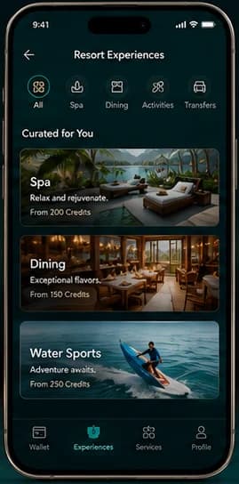 Resortix: Fintech platform. — mobile app screen 2