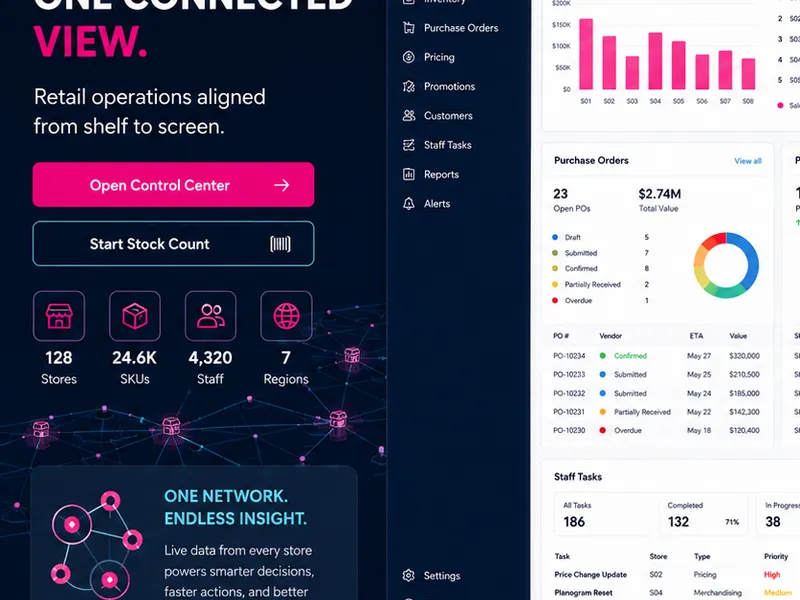 Retailic: Custom application. — web app screen 1