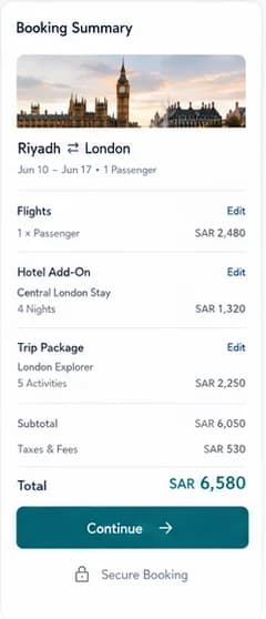 Rihla: Travel platform. — mobile app screen 2