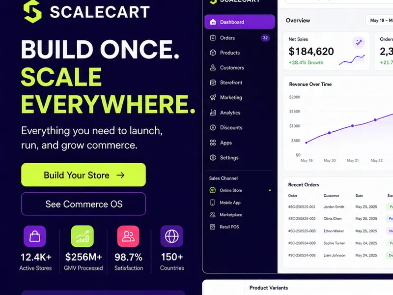 Scalecart: E-commerce platform. — web app screen 1