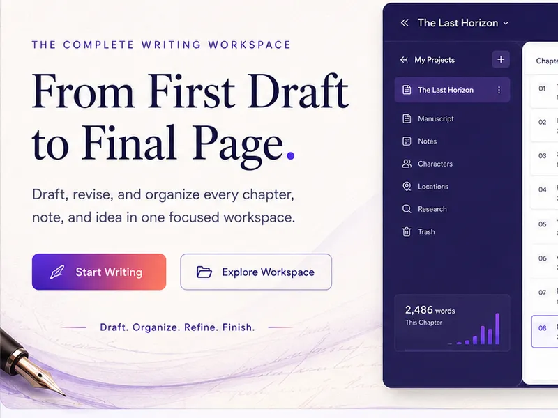 Scribeflow: drafting, revising and finishing in one place. — web app screen 1
