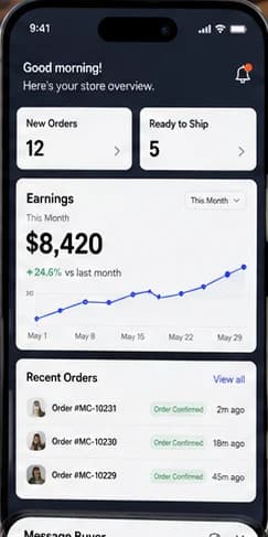 Vendora: Custom application. — mobile app screen 1
