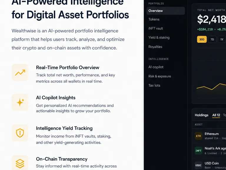 Wealthwise: Web3 platform. — web app screen 1